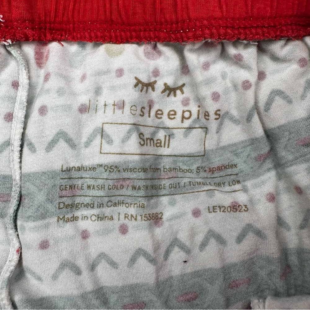 Little Sleepies Women's Pajamas Fair Isle Gingerbread Size Small Christmas - Picture 4 of 4